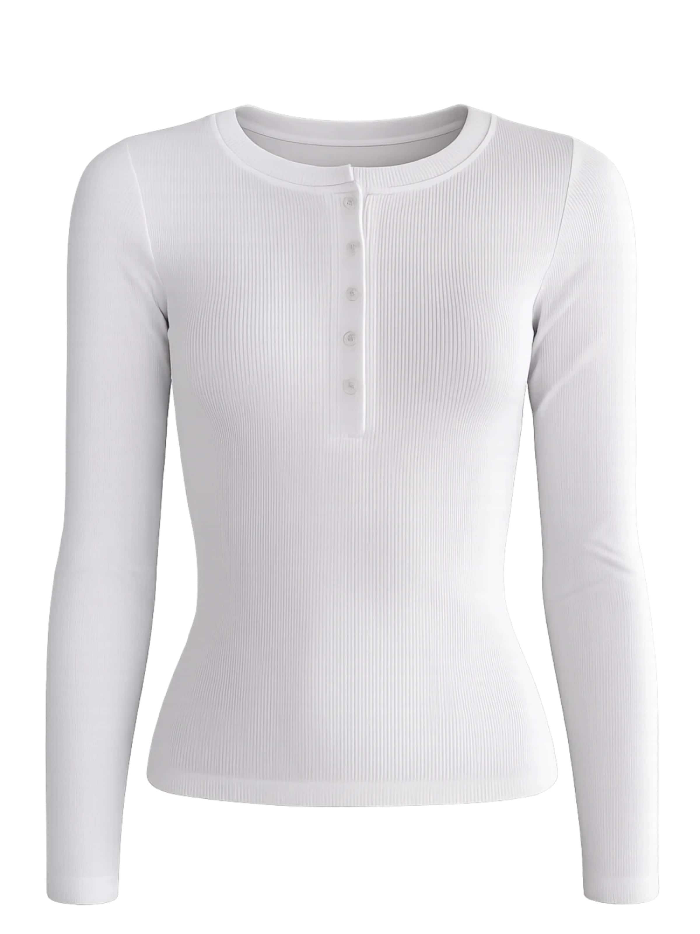 ARMIE Shirt 'The Petra Henley Top - White'‌‌‌‌‌‌‌‌‌‌ in Weiß: Vorderseite