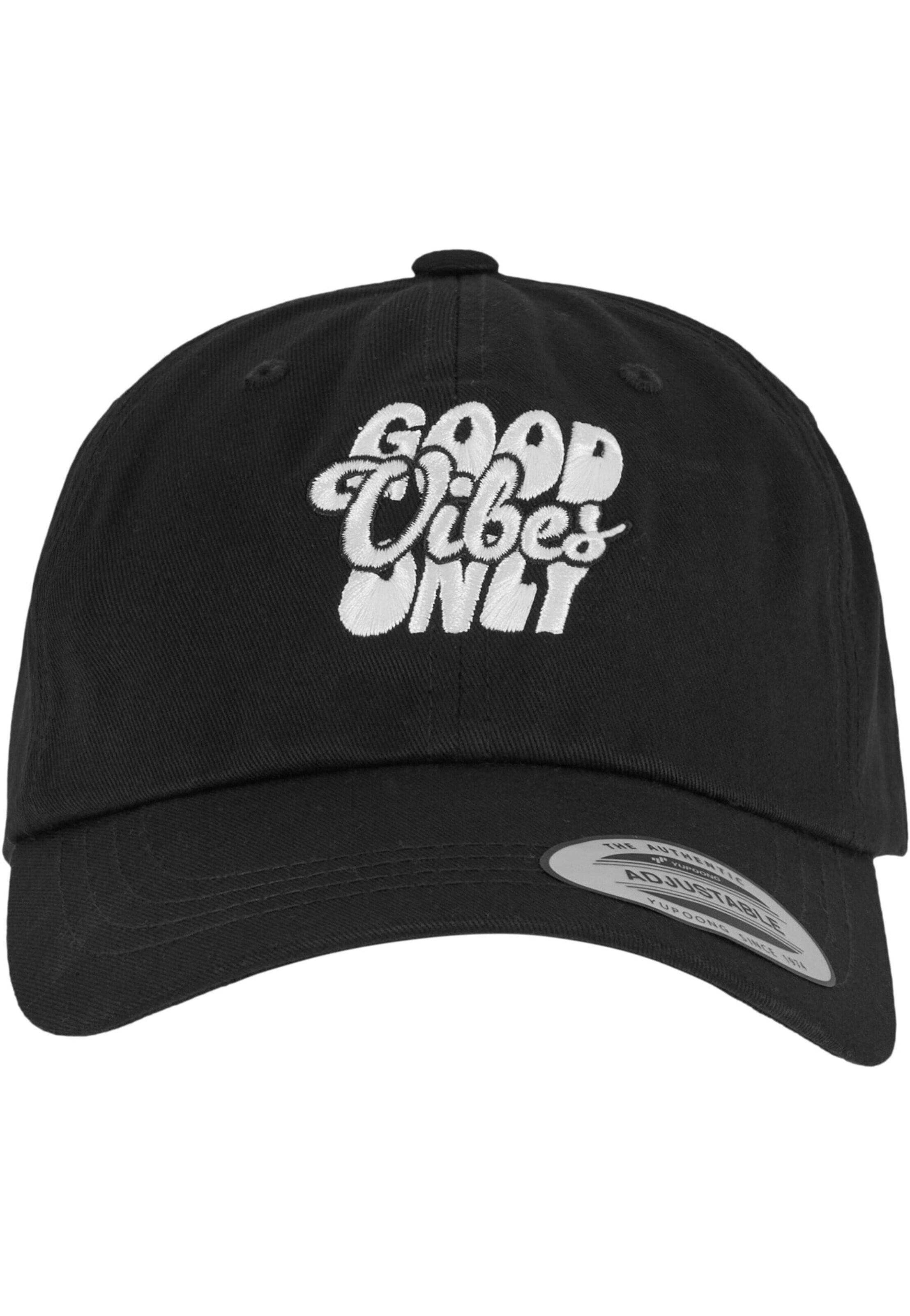 Mister Tee Cap 'Good Vibes Only' in Black: front
