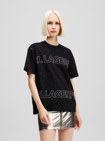 Maglietta di KARL LAGERFELD JEANS in nero: frontale