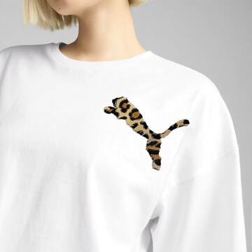 PUMA T-Shirt 'Leo Luxe' in Weiß