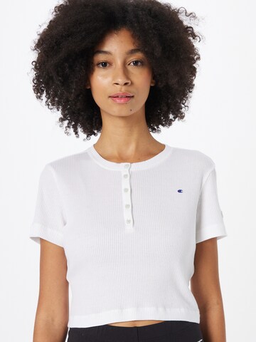 T-shirt Champion Reverse Weave en blanc : devant