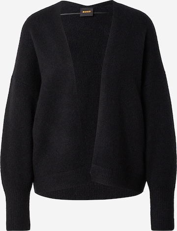 Geacă tricotată 'Falescanas' de la BOSS pe negru: față