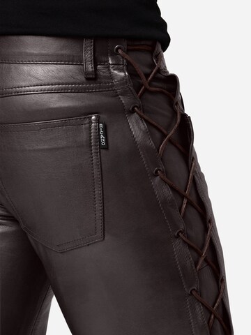 Skinny Pantaloni 'Cow Waxy' di RICANO in nero