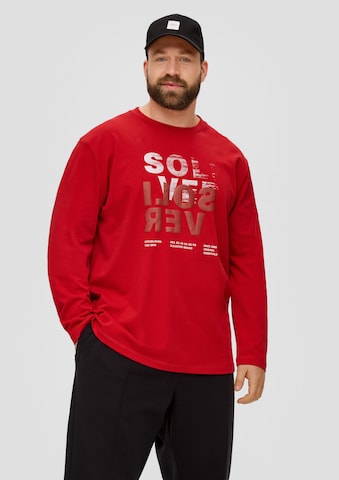 s.Oliver Men Big Sizes Shirt in Red: front