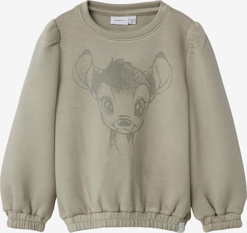 NAME IT Sweatshirt 'Bambi Fadma' i grön: framsida