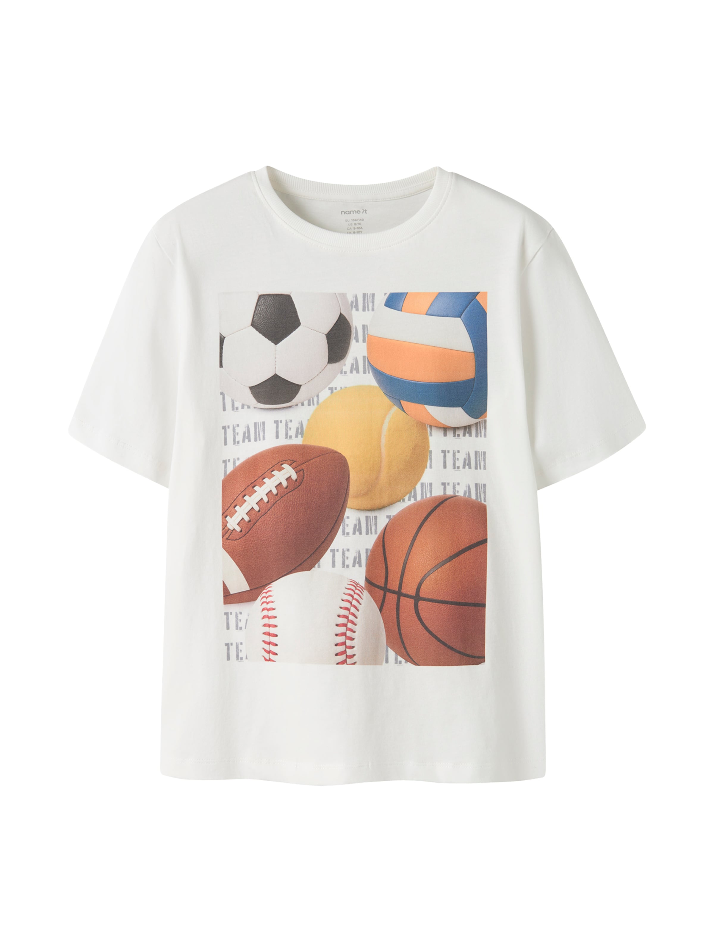 NAME IT T-Shirt 'NKMVOTO' en 122-128 en opal / marron / noir / blanc, Vue avec produit