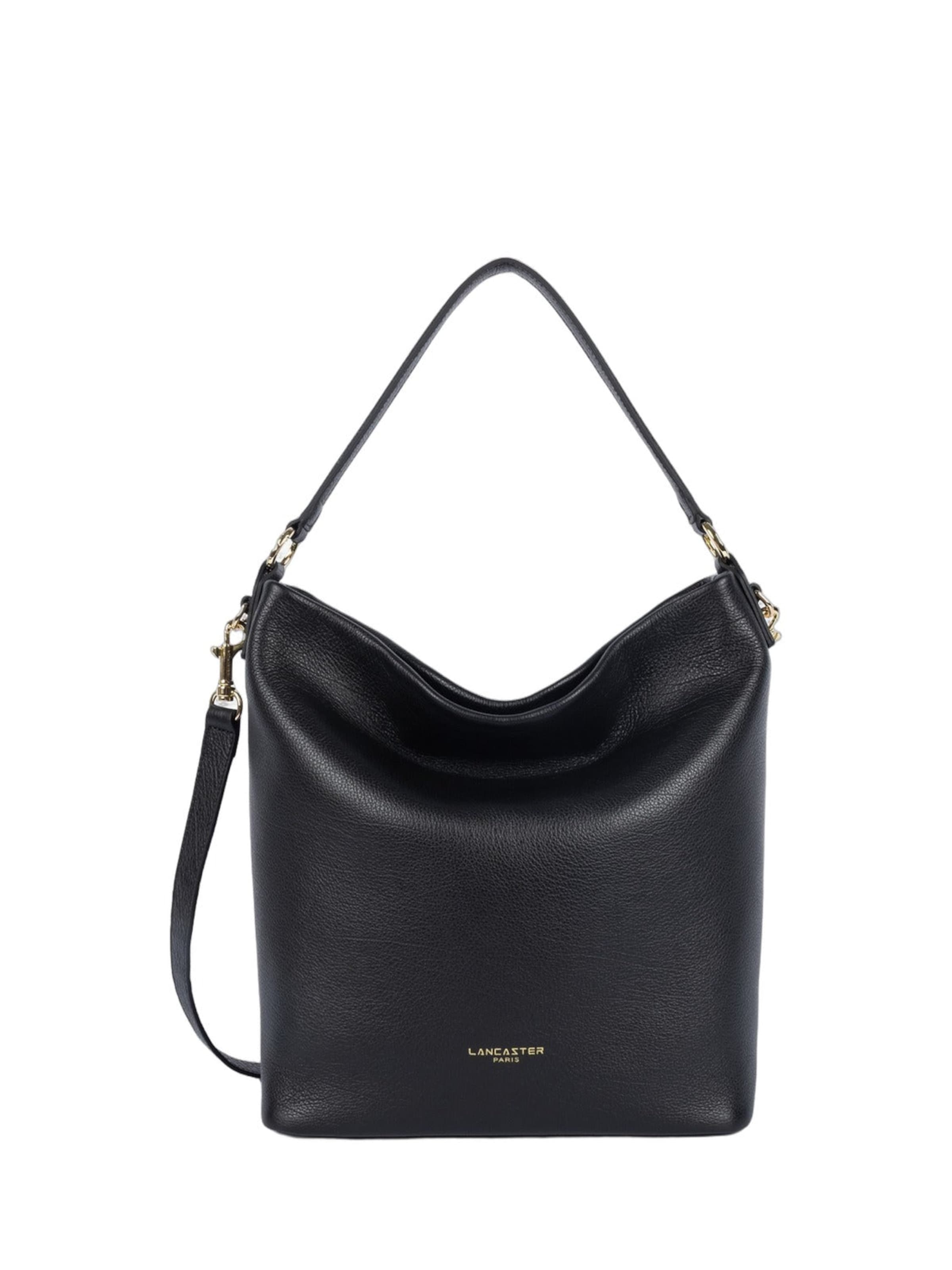 LANCASTER Paris - Mala de ombro 'Dune' em preto: frente