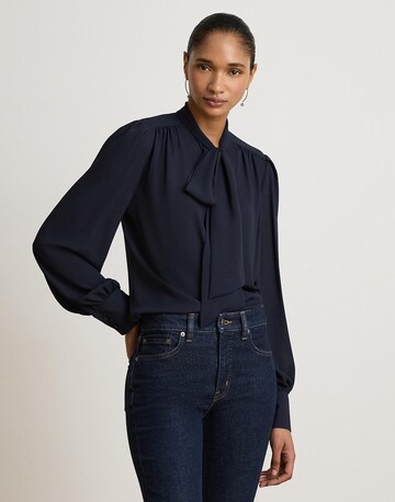 Lauren Ralph Lauren Bluse in Blau: Vorderseite