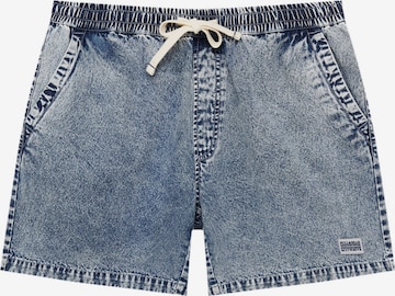 Pull&Bear Loosefit Shorts in Blau: predná strana