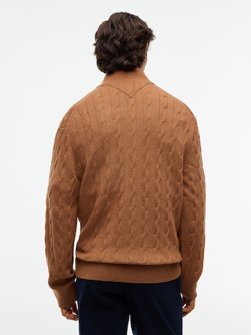 TOMMY HILFIGER Strickjacke in Braun