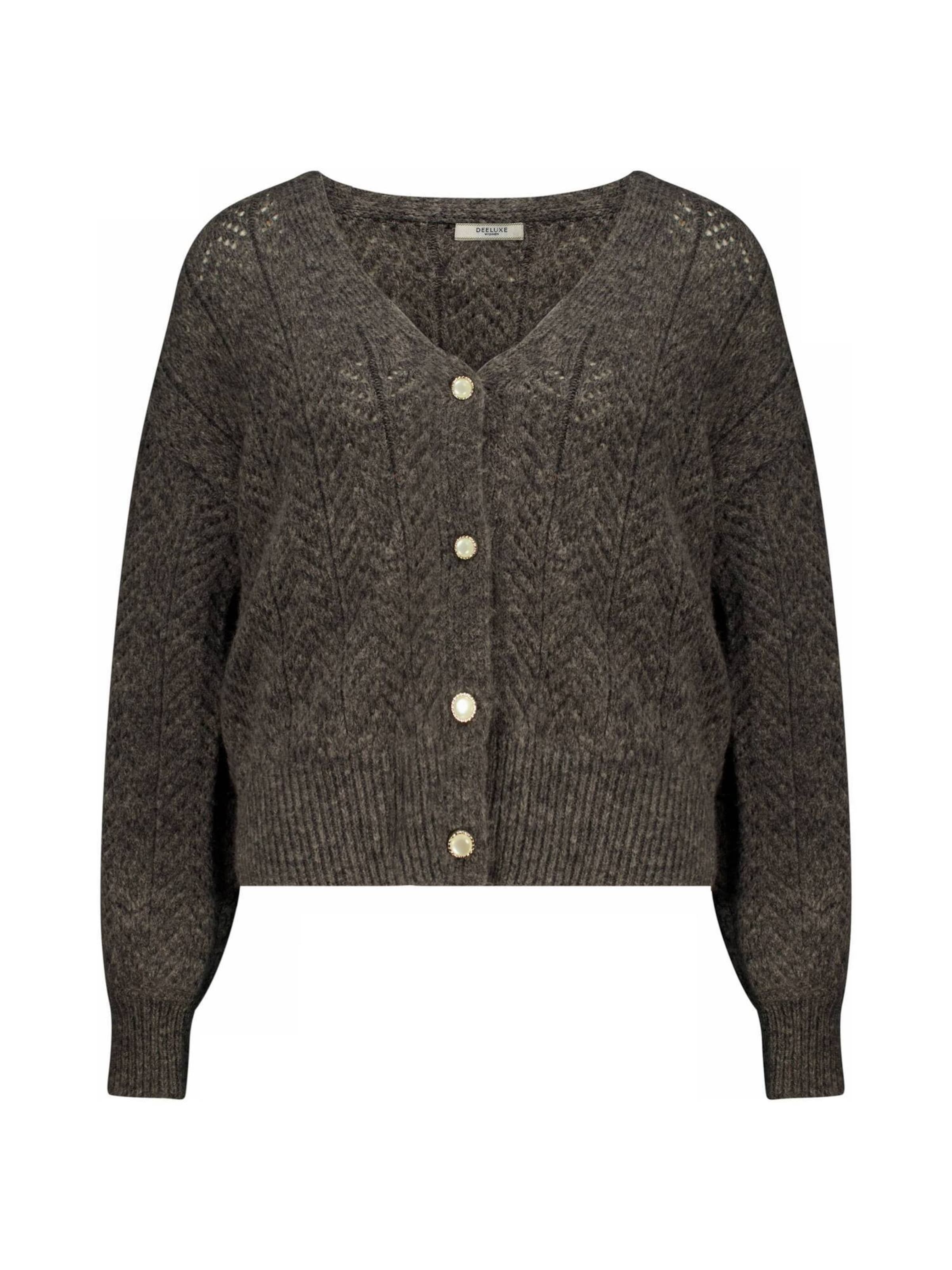 Deeluxe Gebreid vest 'Dorfi' in Grijs: voorkant