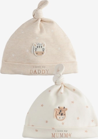 smėlio Next Megzta kepurė 'I Love My Mummy/Daddy': priekis
