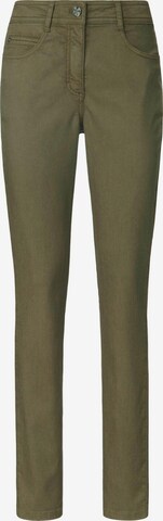 Basler Skinny Jeans 'Julienne' in Groen: voorkant