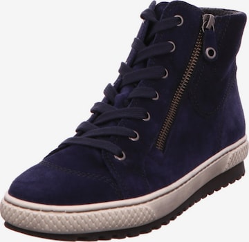 GABOR Lace-Up Ankle Boots in Blue: front