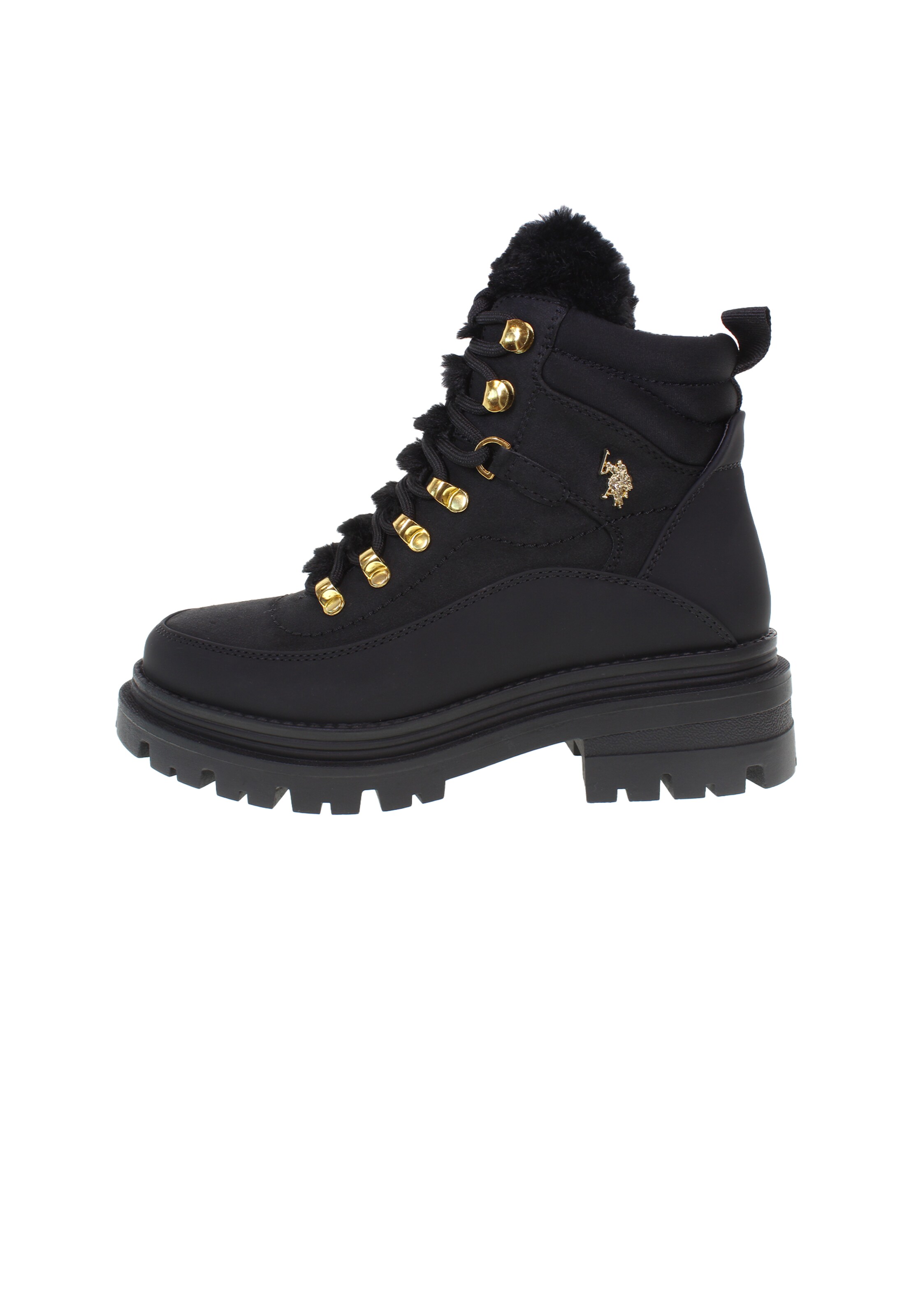 Stivale stringato ' ALICYA001WDHY1' di U.S. POLO ASSN. in nero: frontale