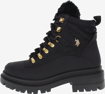 Stivale stringato ' ALICYA001WDHY1' di U.S. POLO ASSN. in nero: frontale