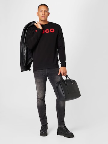 HUGO Sweatshirt 'Dem' in Schwarz