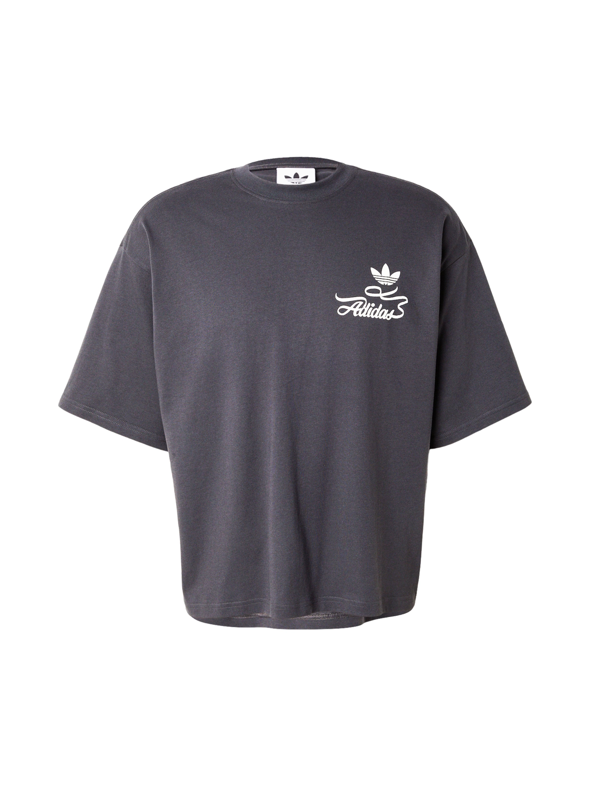 ADIDAS ORIGINALS T-shirt 'RECORD' i grå: framsida