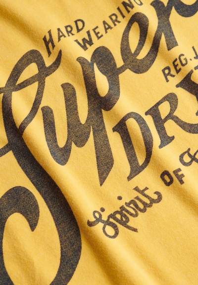 Tricou 'Industry Worker' Superdry & Co pe galben miere / negru, Vizualizare produs