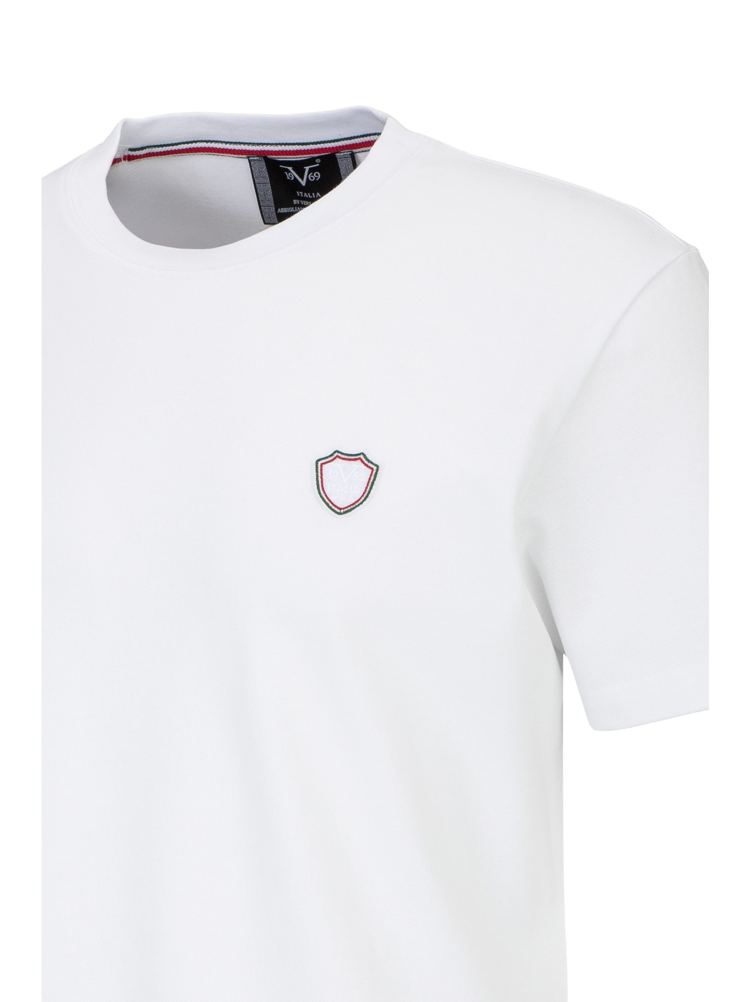 19V69 ITALIA Shirt 'Rafael Flag' in White