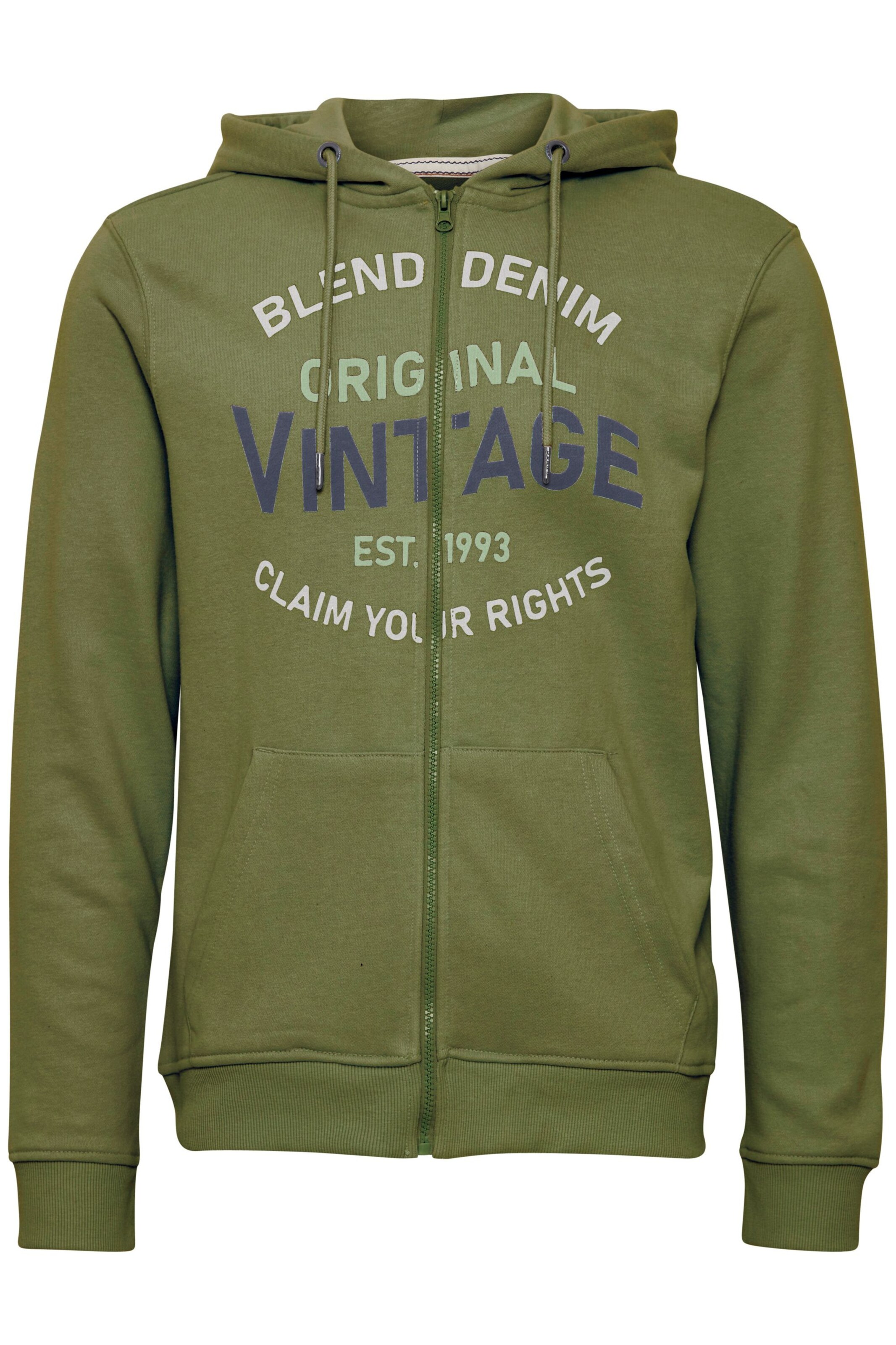 Giacca di felpa di BLEND in verde: frontale