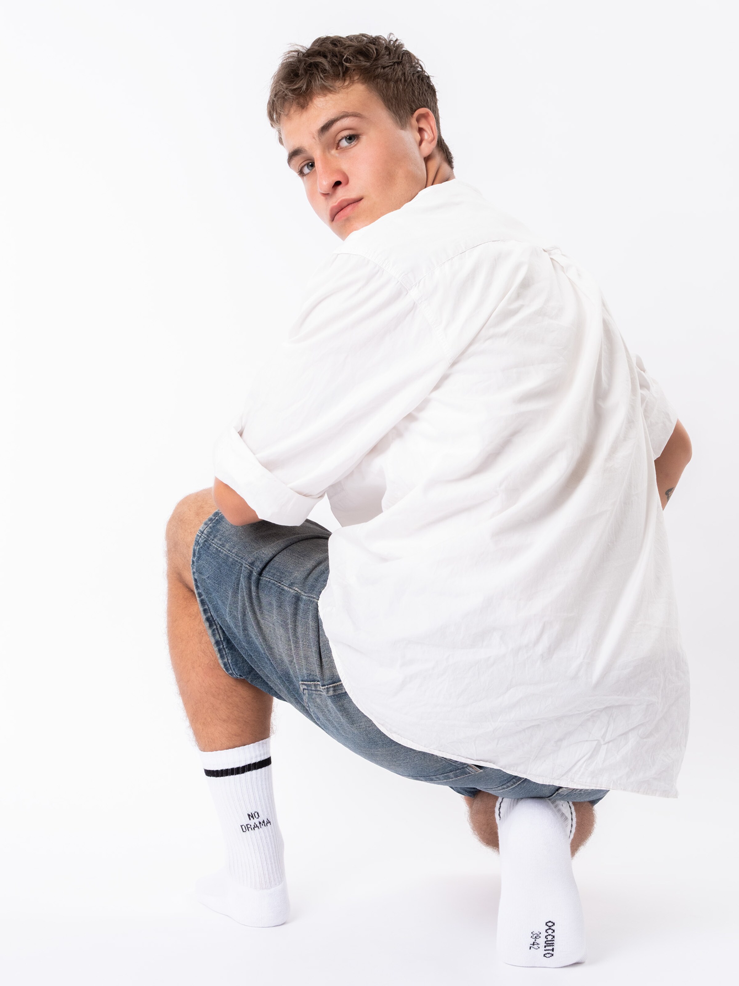 Calzino 'Statement Leo' di Occulto in bianco