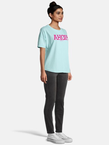 salzhaut Shirt 'LEEV-AHOI' in Blue