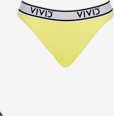 Bikinio kelnaitės 'Mix&Match' iš VIVID, spalva – citrinos spalva / juoda / balta, Prekių apžvalga
