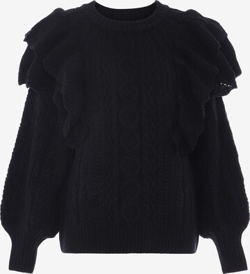 Pull-over aleva en noir : devant