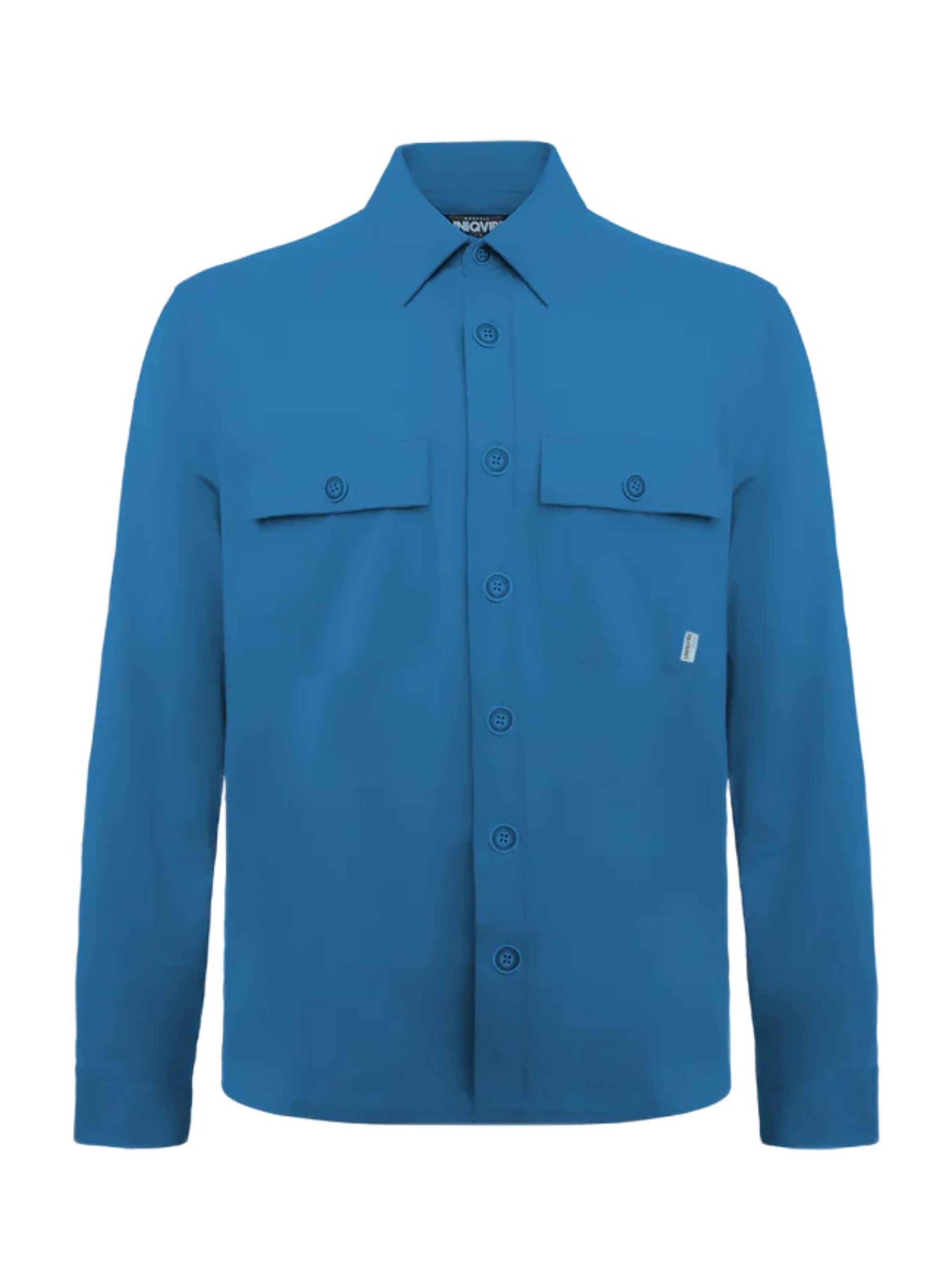 UNIQVIBE Shirt in Blauw: voorkant
