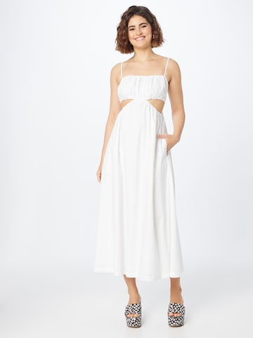 Abercrombie & Fitch Καλοκαιρινό φόρεμα σε λευκό: μπροστά