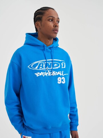 AND1 Μπλούζα φούτερ 'Core Graffiti' σε μπλε: μπροστά