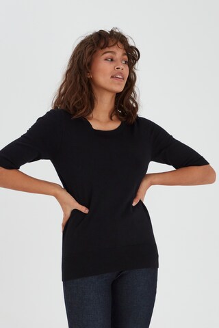 PULZ Jeans Shirt 'SARA' in Zwart: voorkant