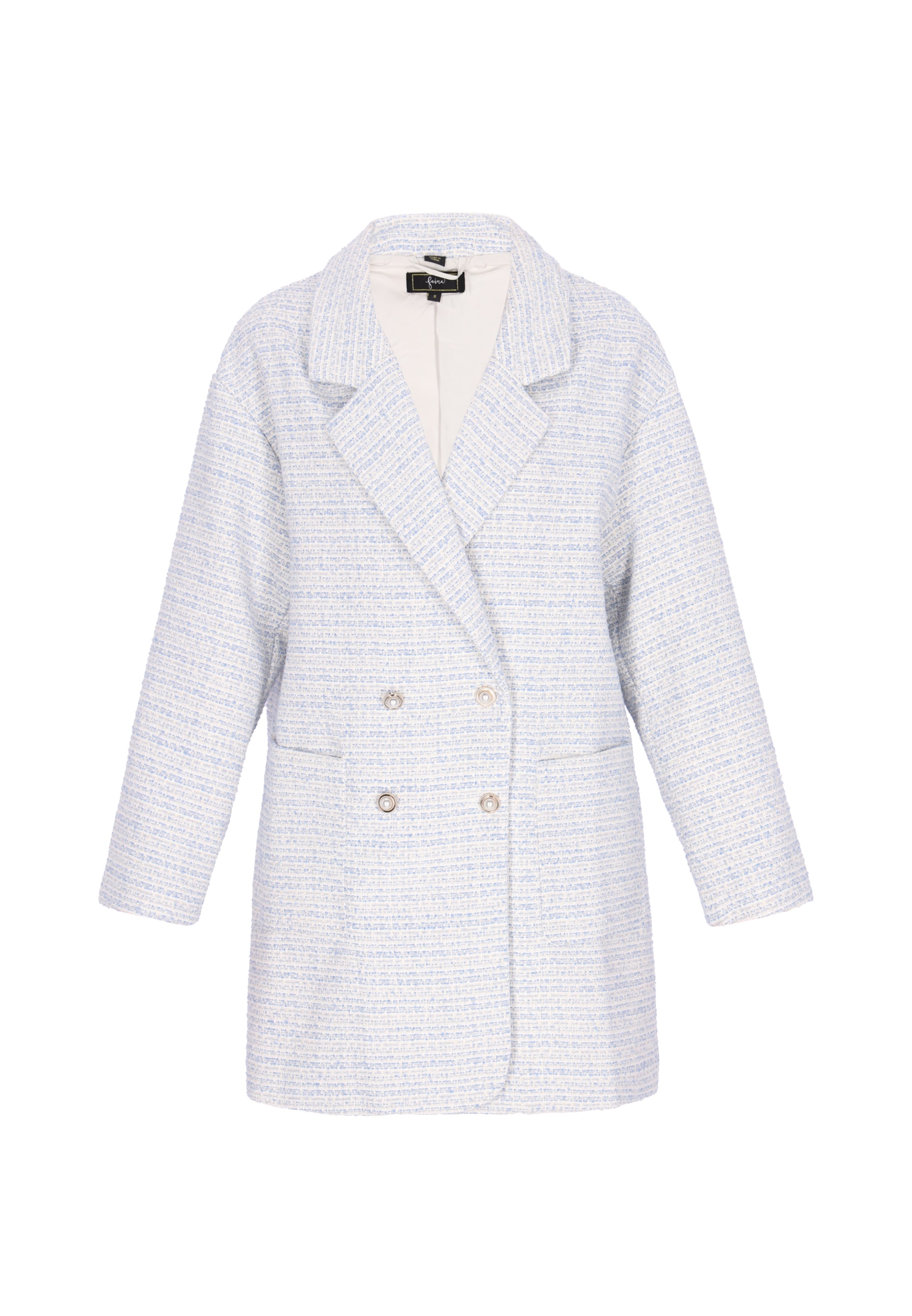 faina Between-seasons coat in Blue: front