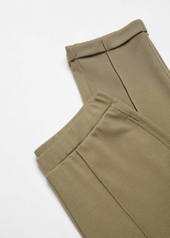 MANGO Zúžený Kalhoty – zelená