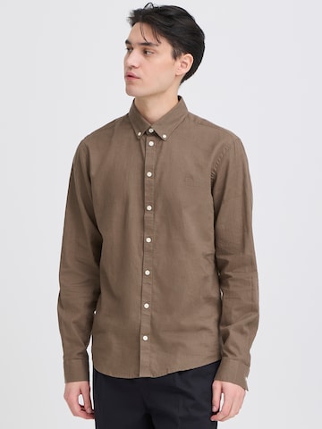 Casual Friday Regular Fit Hemd 'CFAnton' in Braun: Vorderseite