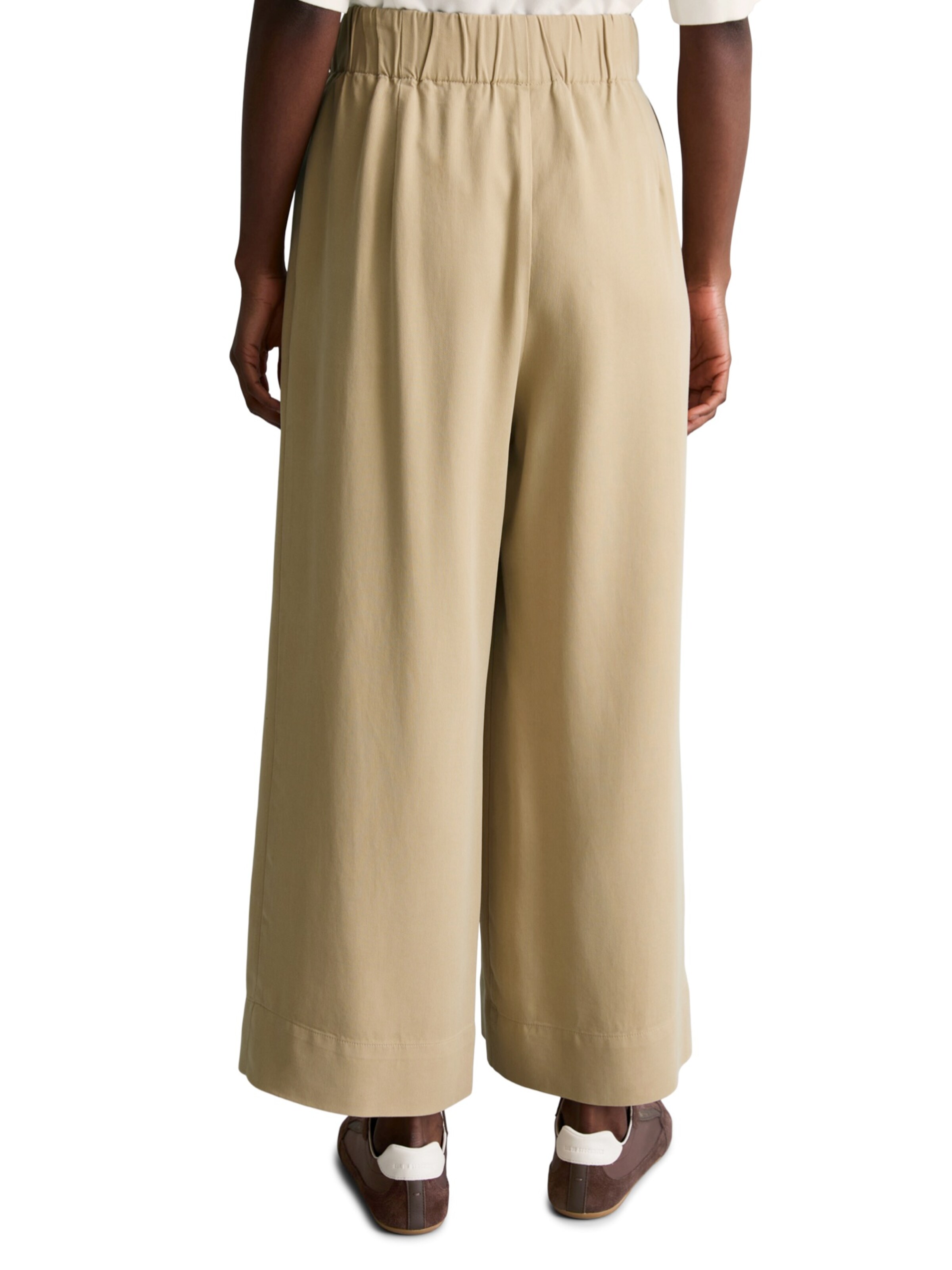 Marc O'Polo DENIM Szeroka nogawka Spodnie w kolorze zielony