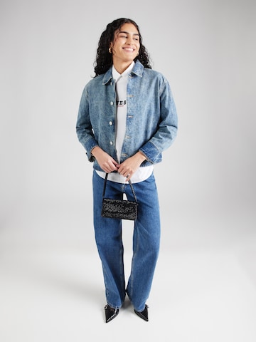 GUESS JEANS Collegepaita värissä valkoinen