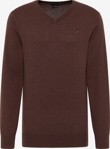 DreiMaster Klassik Sweater 'Markani' in Brown: front