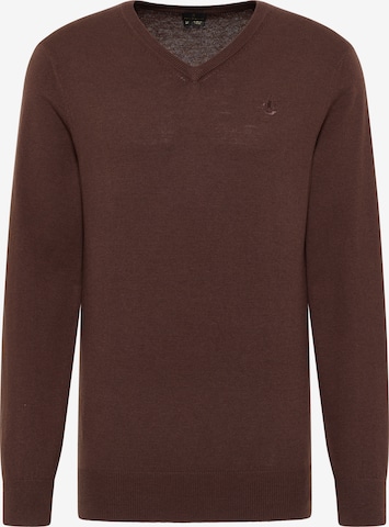 DreiMaster Klassik Sweater 'Markani' in Brown: front