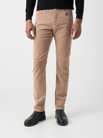 SCOTCH & SODA Slimfit Παντελόνι σε μπεζ: μπροστά