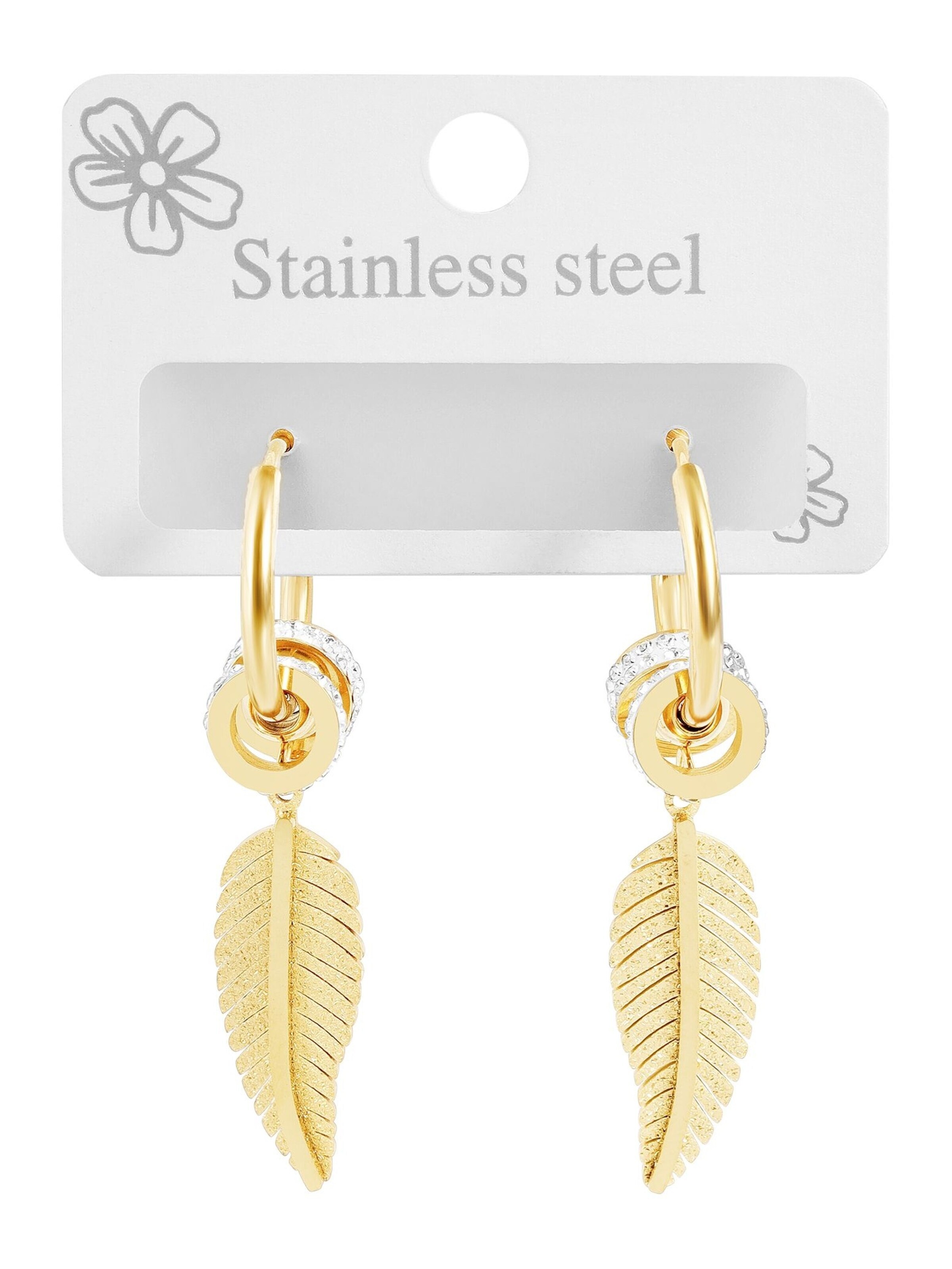 Akzent Earrings 'Jazz, hautverträglich' in Gold: front