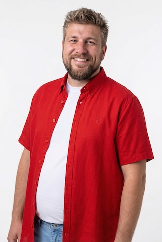 Boston Park Regular fit Overhemd in Rood