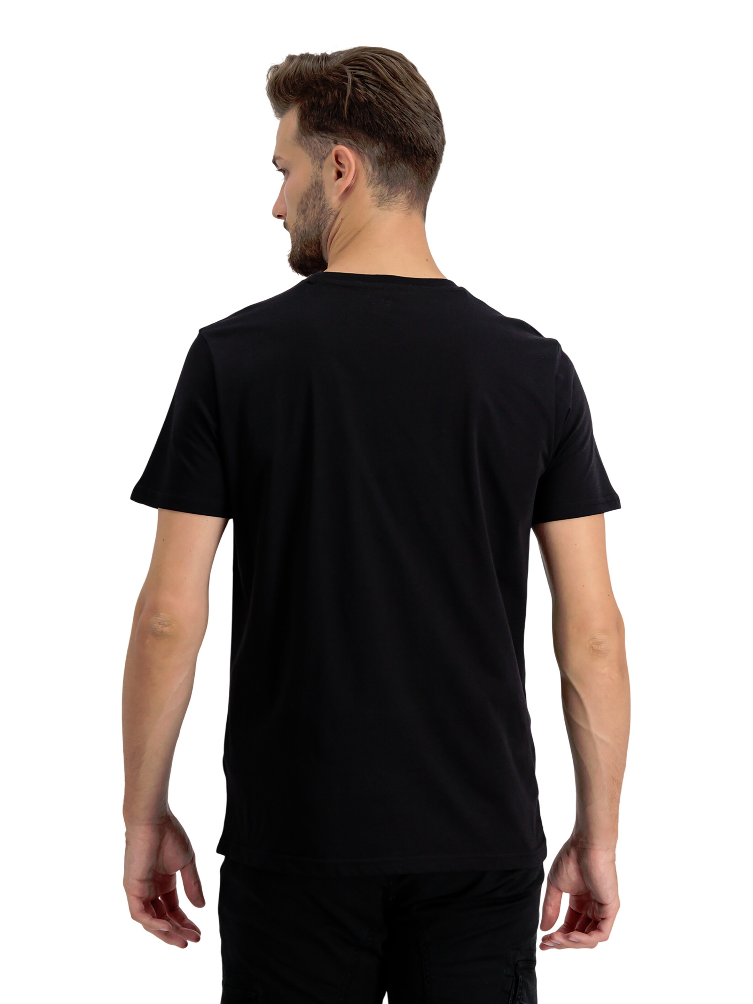 ALPHA INDUSTRIES Shirt 'Alpha Wording'‌‌‌‌‌‌‌ in Schwarz