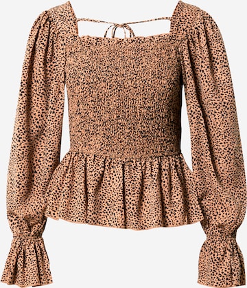 Bluză 'Olivia' de la In The Style pe maro: față