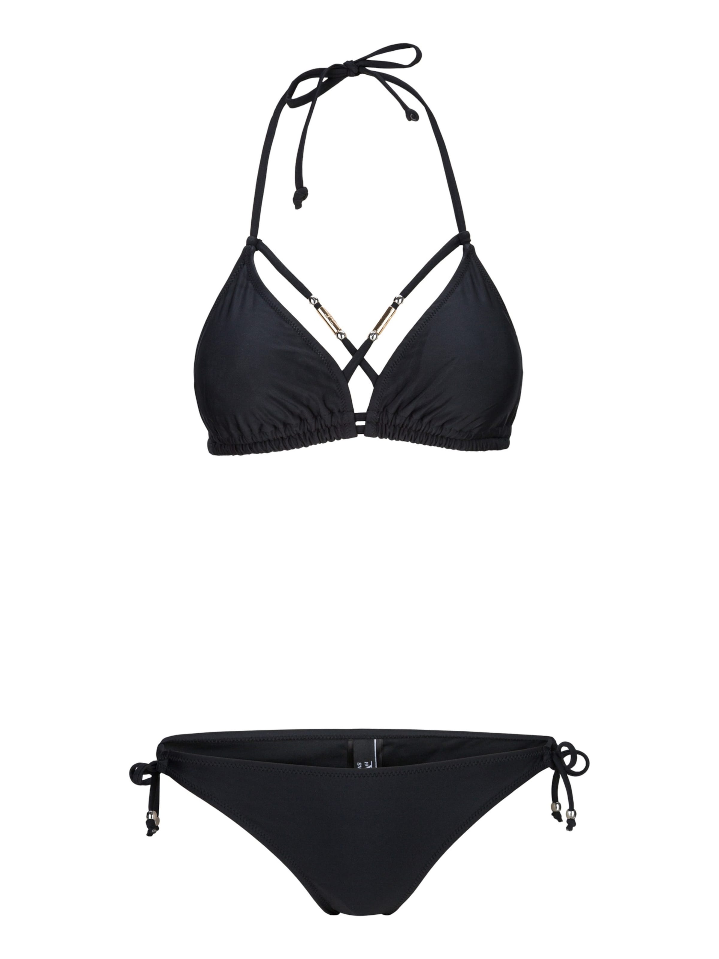 19V69 ITALIA Bikini 'Fleur' in Zwart: voorkant