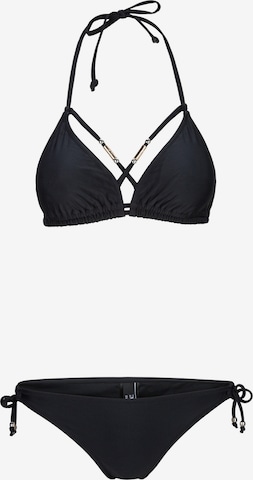 19V69 ITALIA Bikini 'Fleur' in Zwart: voorkant