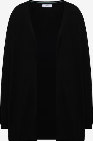 CECIL Offener Cardigan in langer Passform in Schwarz: Vorderseite