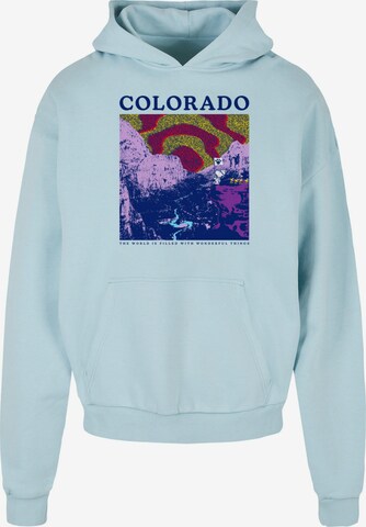 Merchcode Sweatshirt 'Peanuts - Colorado' in Blauw: voorkant
