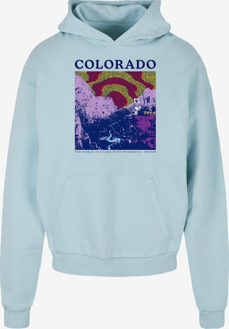 Merchcode Sweatshirt 'Peanuts - Colorado' in Blauw: voorkant